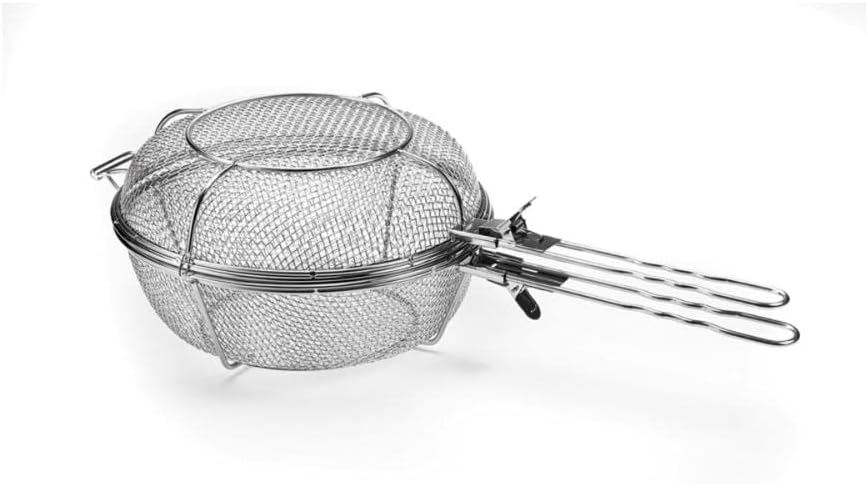 Stainless Steel Grill Basket, 11.75" 3 in 1 BBQ Basket