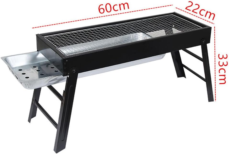 Barbecue Charcoal Grill Stainless Steel Folding Portable BBQ Tool Kits for Camping Hiking Picnics, Travel, Garden, Outdoor - Image 2