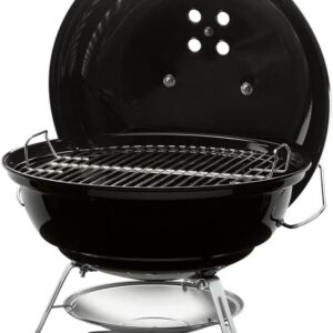 Charcoal Grill, 18‑Inch, Black – Lightweight Portable Kettle BBQ Grill with Lid Lock for Camping, Tailgating & Outdoor Cooking