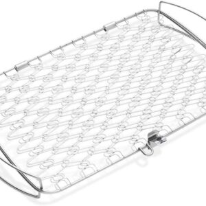 Large Fish Basket – Flexible Wire Grilling Basket for Delicate Foods, Fits Gas Grills & 18.5"+ Charcoal Grills