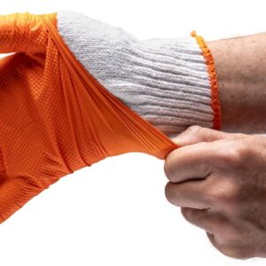 Grills BBQ Prep & Serve Gloves – 25 Pairs Nitrile Disposable Gloves + Cotton Heat-Resistant Gloves for Grilling, Meat Handling & Food Prep