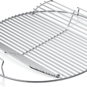 22-Inch Round Hinged Cooking Grate – Stainless Steel Replacement for Charcoal Grills with Flip‑Up Sides, Easy Charcoal Access