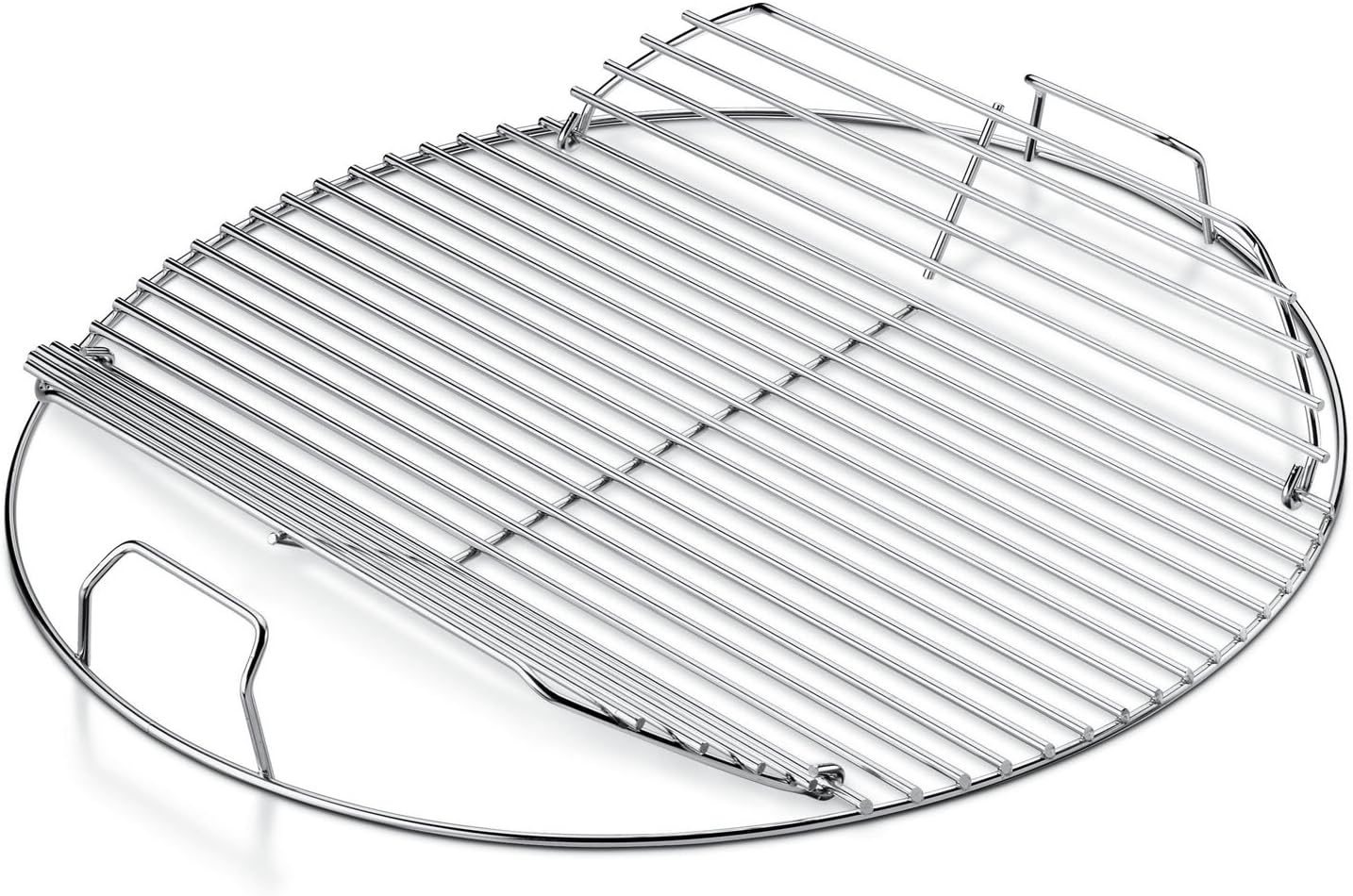 22-Inch Round Hinged Cooking Grate – Stainless Steel Replacement for Charcoal Grills with Flip‑Up Sides, Easy Charcoal Access
