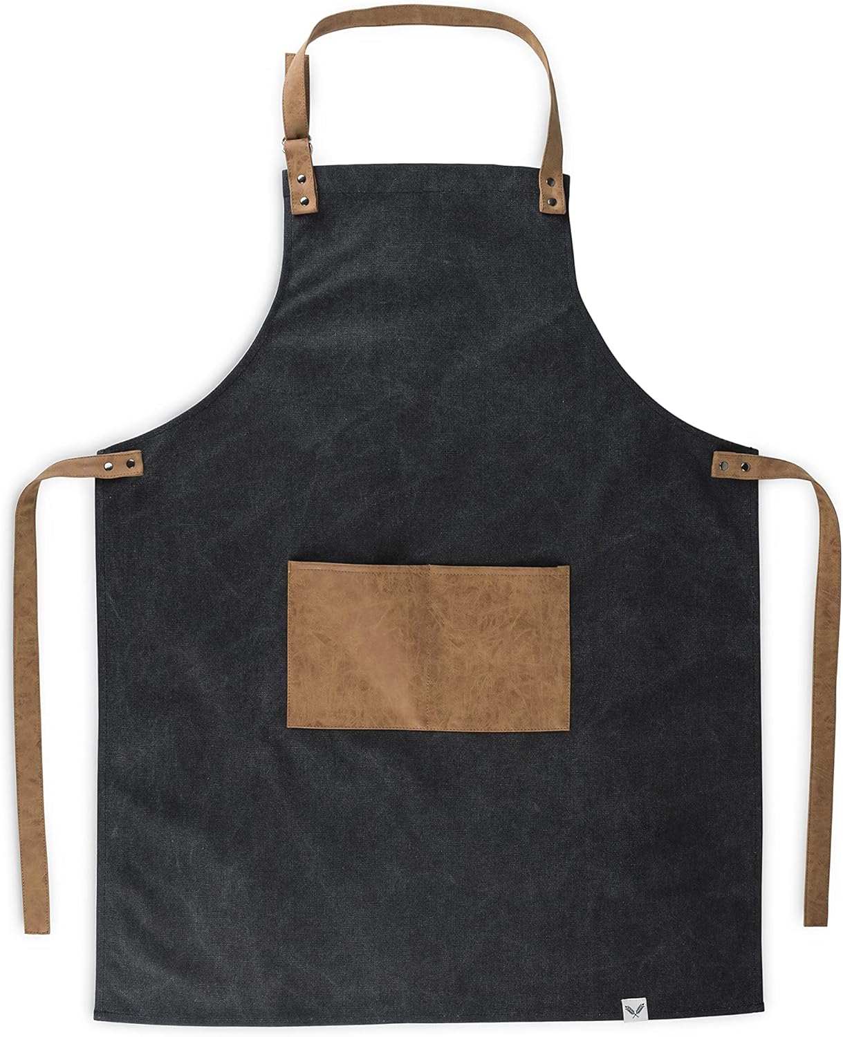 Cooking Apron for Men with Adjustable Faux Leather Strap, Grilling Apron with Pocket for Football Game Fans, Family BBQ Gatherings, Camping Trips, Tailgate, Outdoor Party