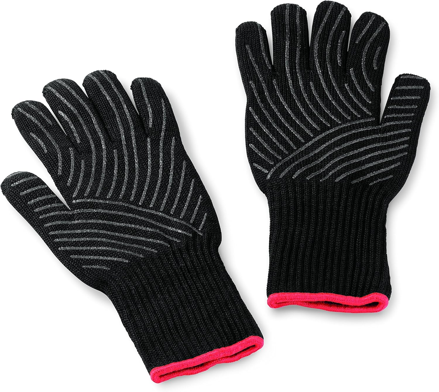 Premium Gloves Large/X-Large – Heat‑Resistant Grill Gloves (up to 482°F / 250°C) with Silicone Grip, Flexible Design, Black